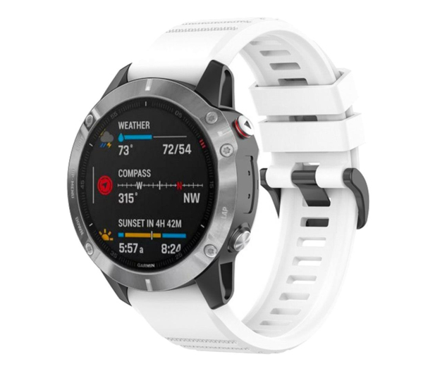 FIXED Silicone Strap do Garmin Fenix QuickFit white (22mm) FIXSST-QF22MM-WH - 1128316 - zdjęcie